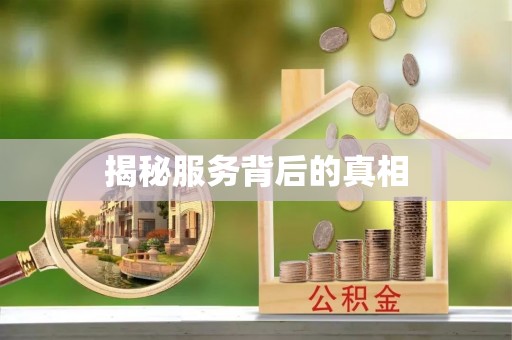 樊城揭秘服务背后的真相