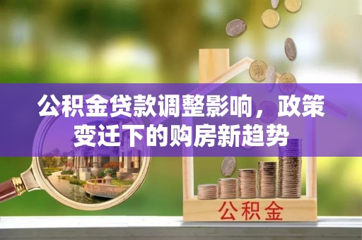 樊城公积金贷款调整影响，政策变迁下的购房新趋势