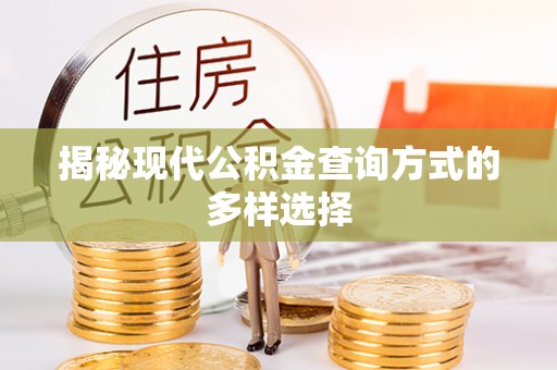 樊城揭秘现代公积金查询方式的多样选择