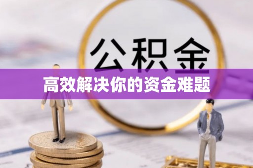 樊城高效解决你的资金难题