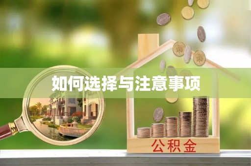 樊城如何选择与注意事项